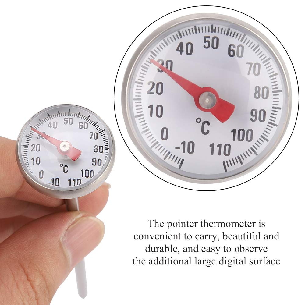 Instand Read Dial Thermometer,New Stainless Steel Portable Probe Cooking Temperature Meter Thermometer for Milk Powder image number 5