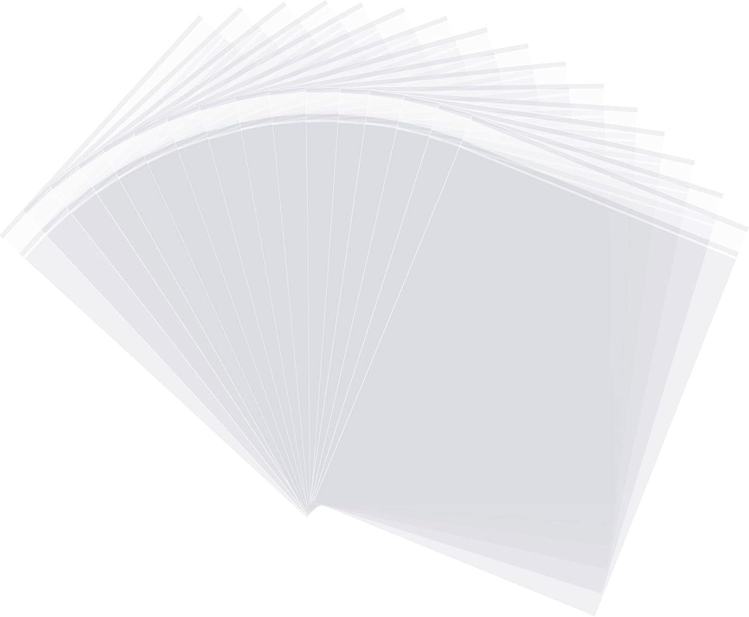 7X10 Inch Clear Resealable Cellophane Bags Self Adhesive,100 Pcs Self Sealing Cellophane Bags image number 6