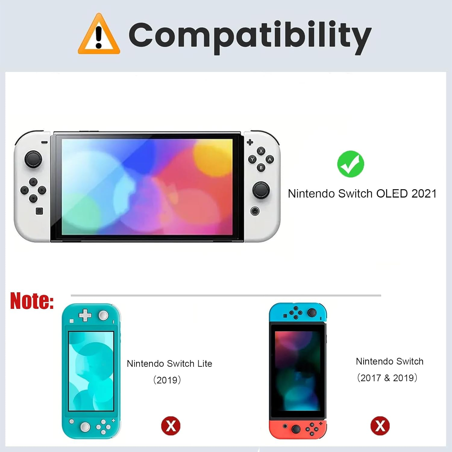 Vonzuda 3 Pack Screen Protector for Nintendo Switch OLED Model 2021, Ultra HD Tempered Glass Screen Protector Compatible with Nintendo Switch OLED 7 Inch (3) image number 3