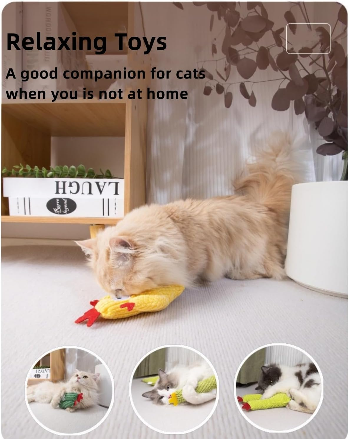 5 Pack Catnip Toys,Organic Cat Nip Filled Toys for Indoor Cats, Interactive Plush Chew Fun without Cotton, Teething Soft Pet Toy for Kittens Small Cat Toys image number 3