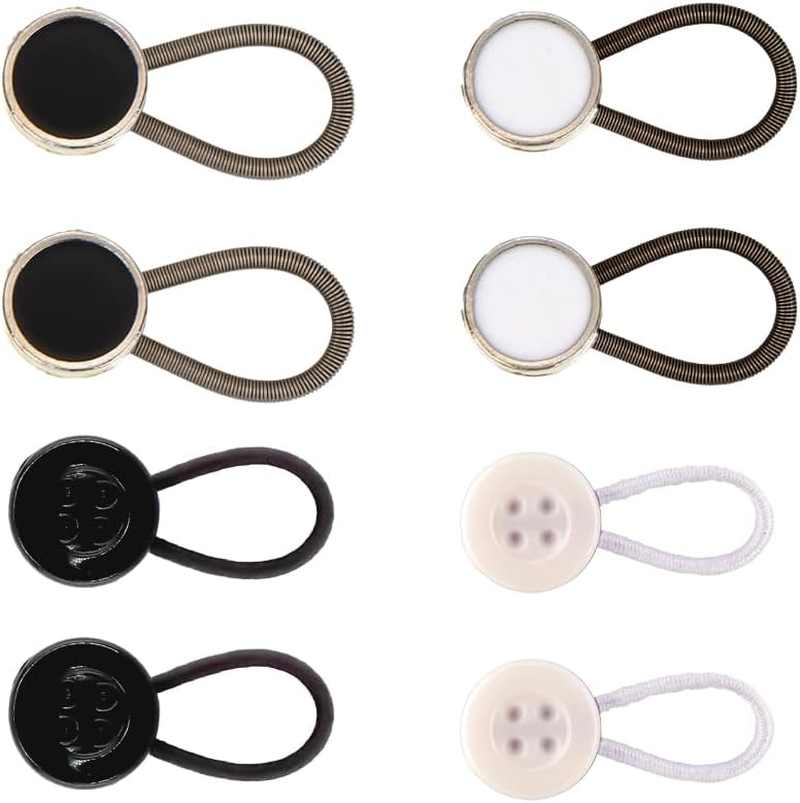 8 Pcs Button Extender Set for Wrist, Shirt, Collar, Polo, and Dress - Quick and Easy Fit Adjustment for Men and Women &ndash; No Sewing Required - by Mobi Lock