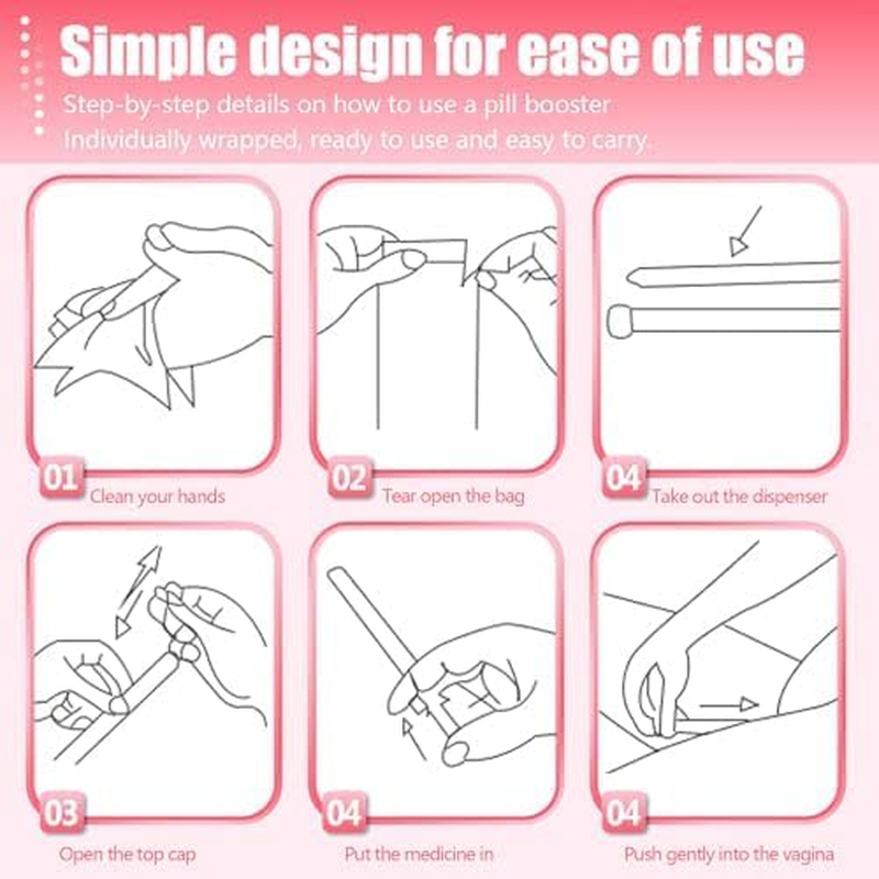 Suppository Applicator, 20 Pcs Vaginal Cream Applicator, Disposable Vaginial Applicators for Most Boric Acid Suppositories, Pills, Tablets and Size 0 and 00 Capsules, Individually Wrapped image number 3