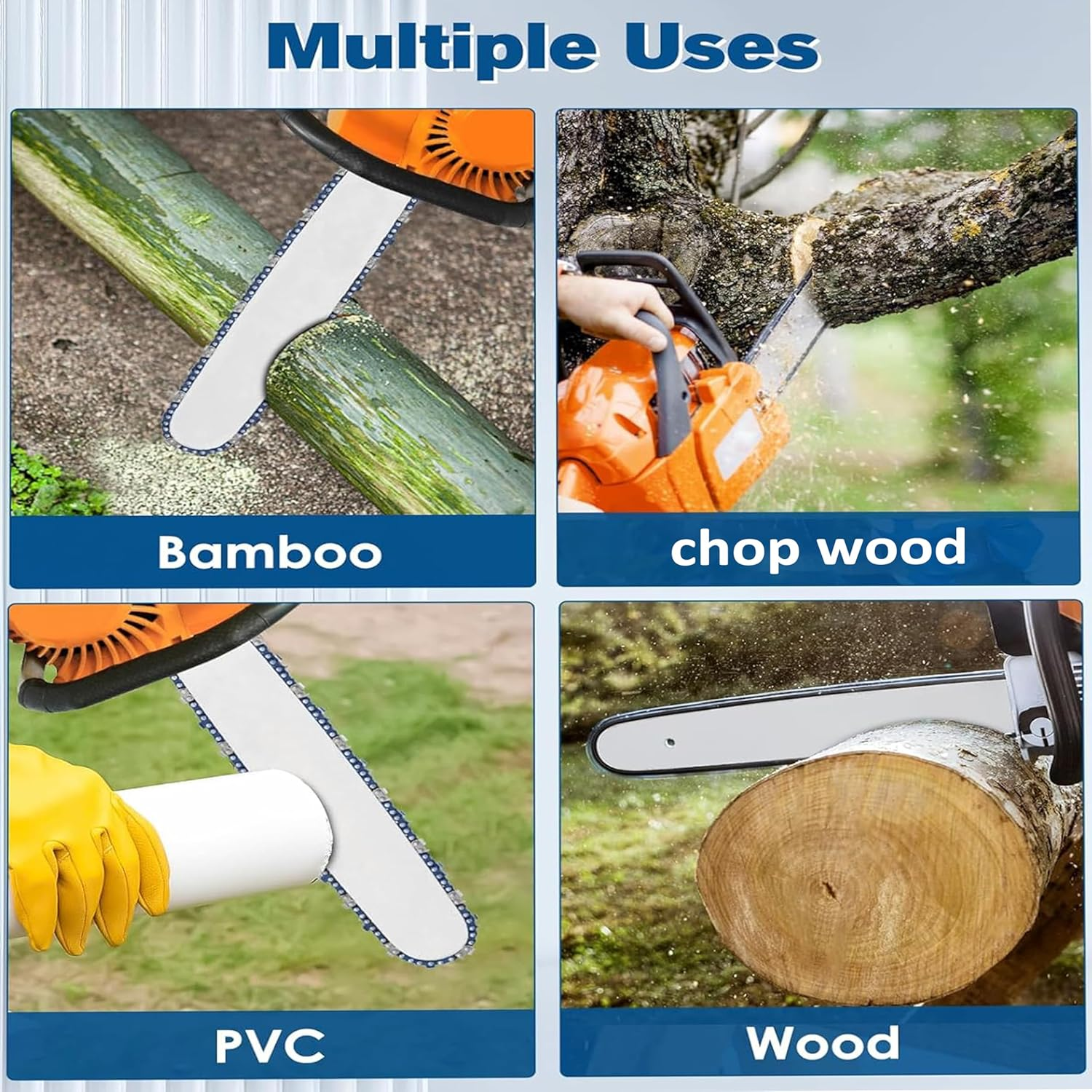 5 Pack 16 Inch Bar and Chain Combo,56 Drive Links,050" Gauge, 3/8" Pitch Replacement Chains,Small Felling Pruning Saw Chain,Garden Saw Chain,Mini Electric Chain Saw,Chainsaw Chain
