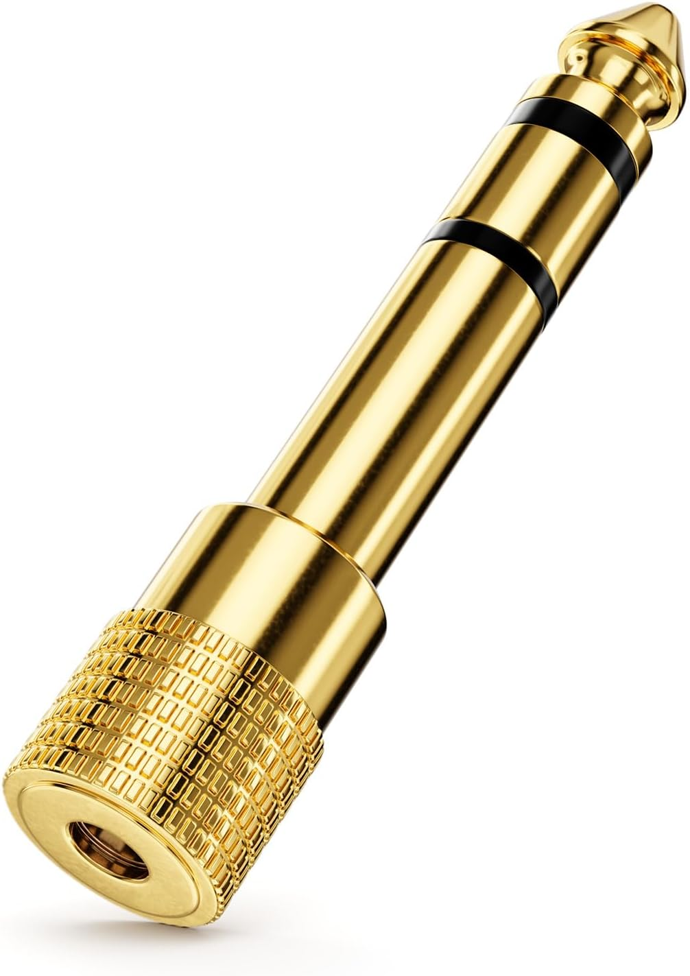 Deleycon Jack Adapter [Pack of 1] 6.35 Mm to 3.5 Mm - Stereo Audio Coupling Jack Adapter - for Headphones Guitar Hifi Receiver Amplifier Home Cinema Mixer Keyboard TRS image number 3