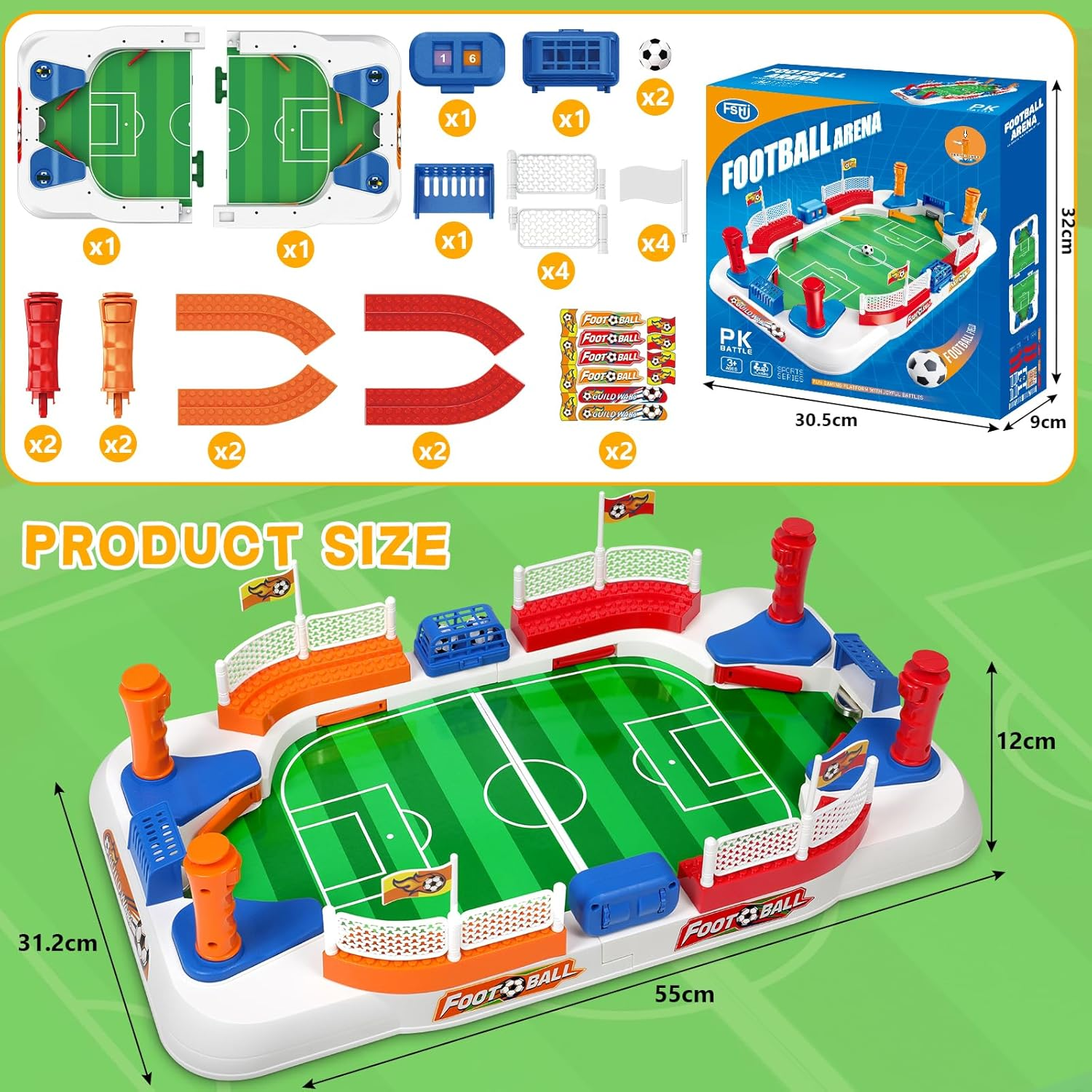 Mini Foosball Table Game for Kids Soccer Game Set Gifts Boys Toy Football Games Board for Indoor Sports Game Room Pinball Interactive Birthday Gift Toys for 3 4 5 6 7 8-12 Year Old Family Gatherings