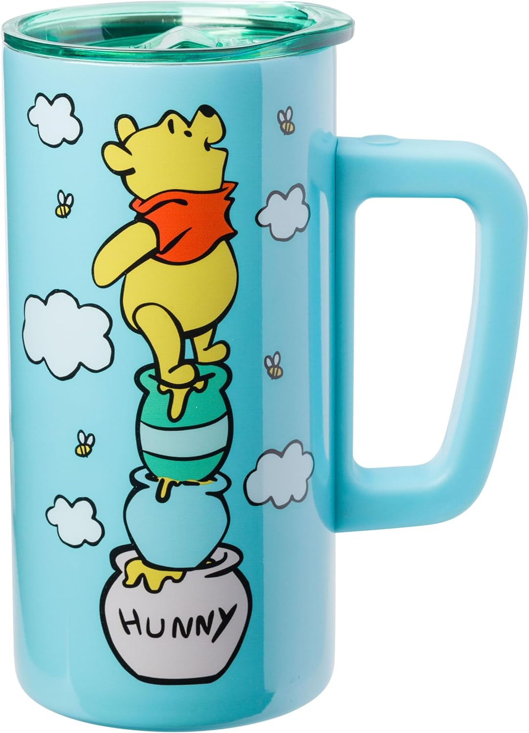 Silver Buffalo Disney Winnie the Pooh Hunny Stack Double Wall Stainless Steel Coffee Mug with Handle, 15 Ounces image number 3
