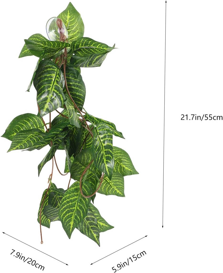 Sosoport Crawler Simulation Plant Reptile Terrarium Plant Snake Habitat Decoration Climbing Pet Aquarium Landscaping Aquarium Fake Artificial image number 5