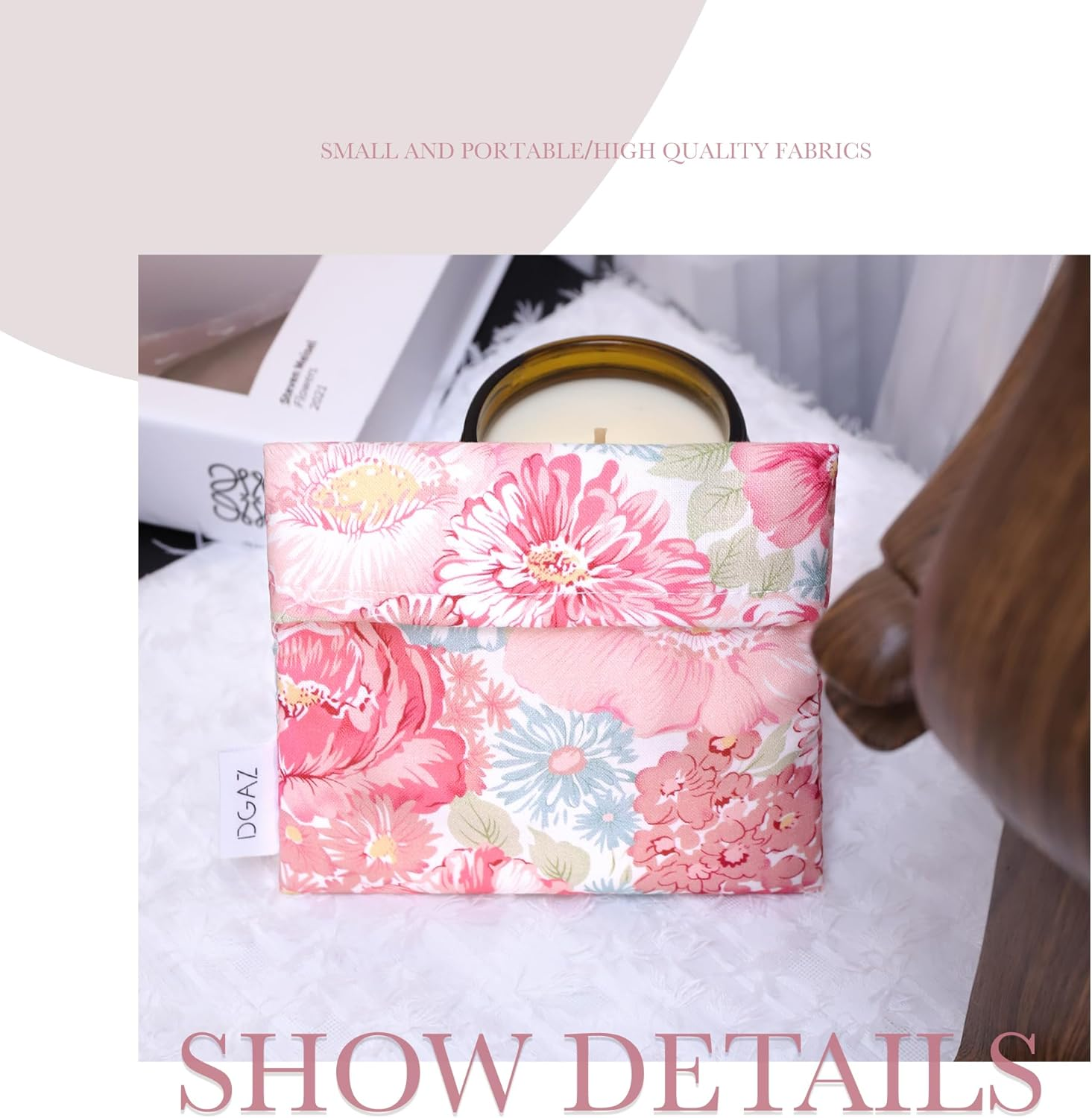 DGAZ Sanitary Napkin Storage Bag, Period Bag for Teen Aged Girls, Portable Period Bag for Panty Liners/Menstrual Cup/Small Tampons，Mini Makeup Bag for Purse(Blooming) image number 2