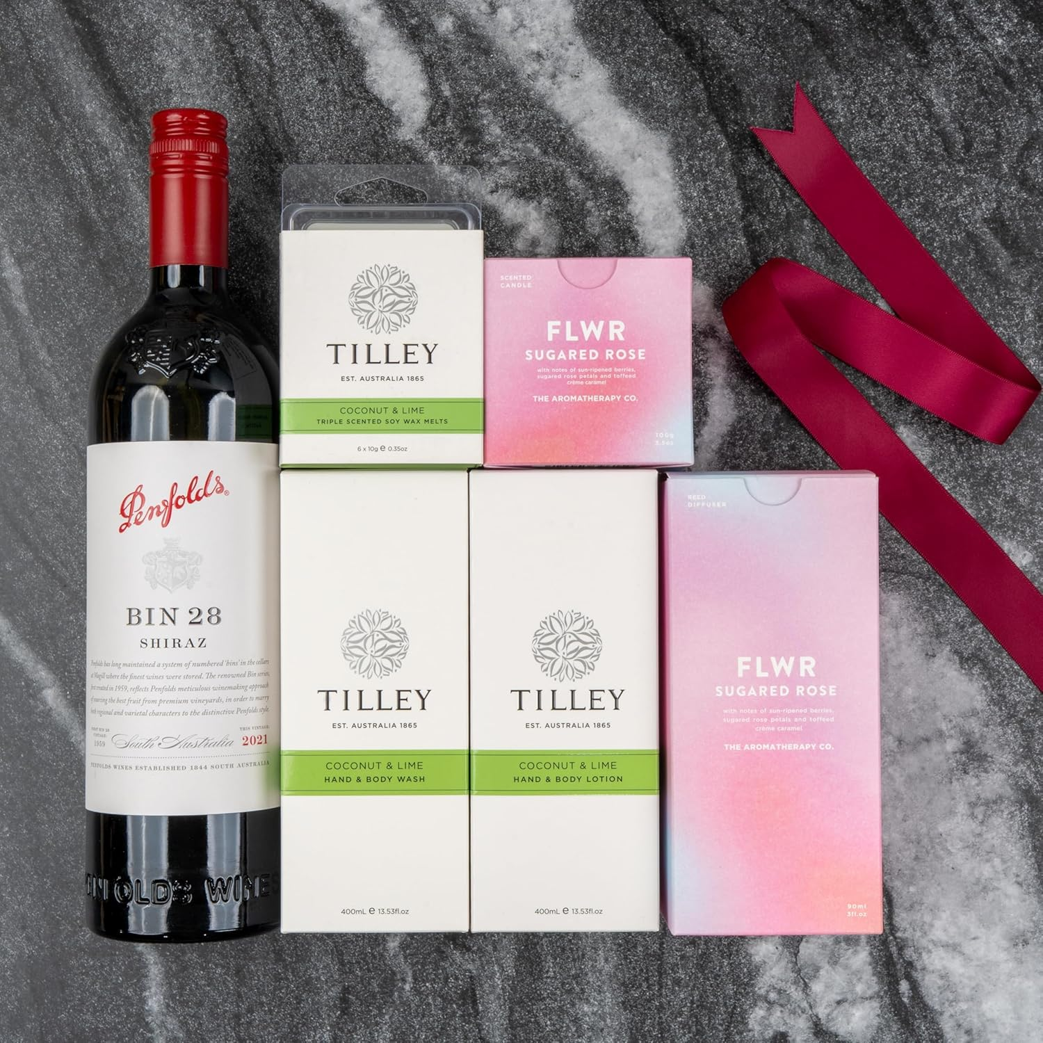 Deluxe Wine & Pamper Gift Hamper, Quality Shiraz, Aromatherapy Candle & Diffuser, Luxurious Body Wash & Lotion, Perfect Birthday or Thank You Gift image number 5