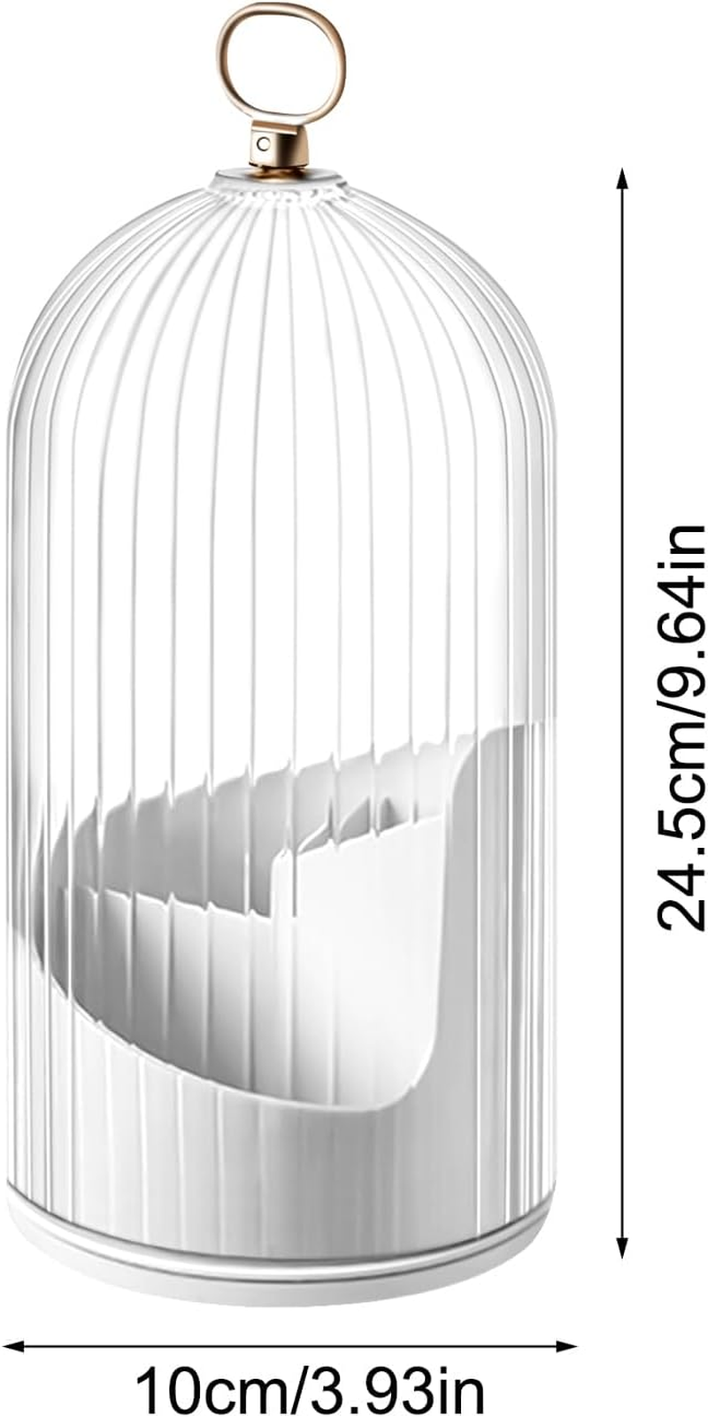 Enclosed Toothbrush Holder | Bathroom Organizer for Dressing Table - 360 Rotating Dustproof Makeup Brush Holder with Sliding Lid for Bathroom image number 2