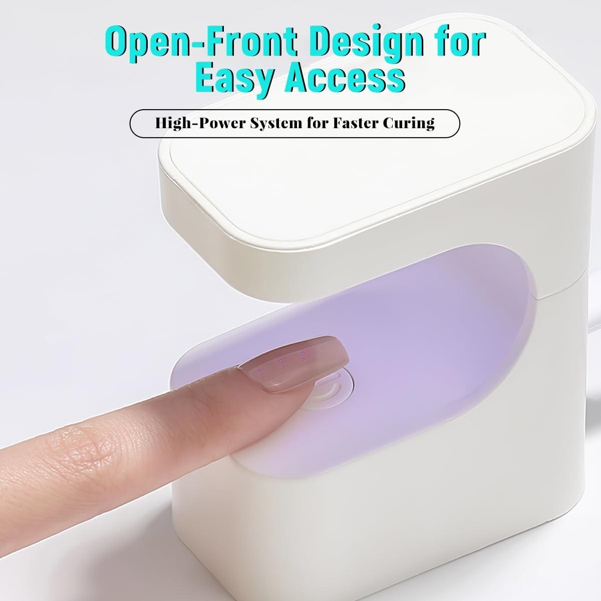 9W Mini Cordless LED Nail Lamp - Portable Rechargeable Gel Polish Dryer, 10-Second Fast Curing for Travel & Home Use image number 2