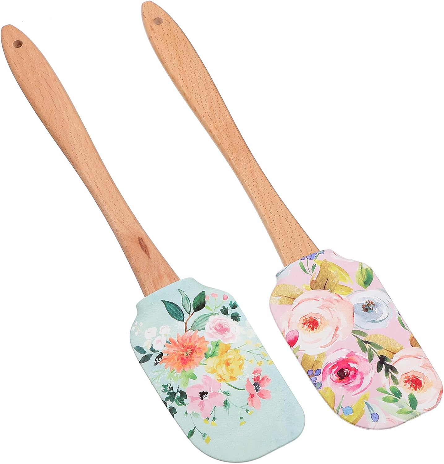 2Pcs Cake Cream Spatula, Silicone Cake Scrapers Cake Accessories Butter Scrapers Baking Spatulas for Kitchen Reusable Butter Scrapers Professional Baking Scrapers Christmas Cake Tools image number 5