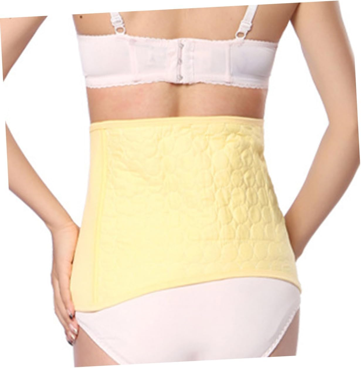 GALPADA Special Girdle for Cesarean XL Cotton Belly Band for Postpartum Support Maternity Waist Belt Yellow Breathable Durable for Moms image number 3