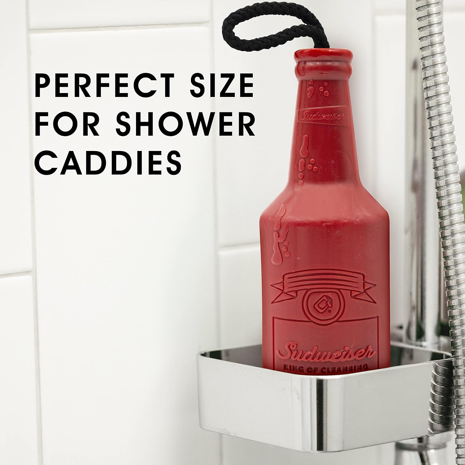 NPW Gifts Sudwiser Soap on a Rope, Beer Bottle Shape, 260G - Fun Novelty Bathroom Soap, Ideal for Showers, Sinks and Beer Lovers