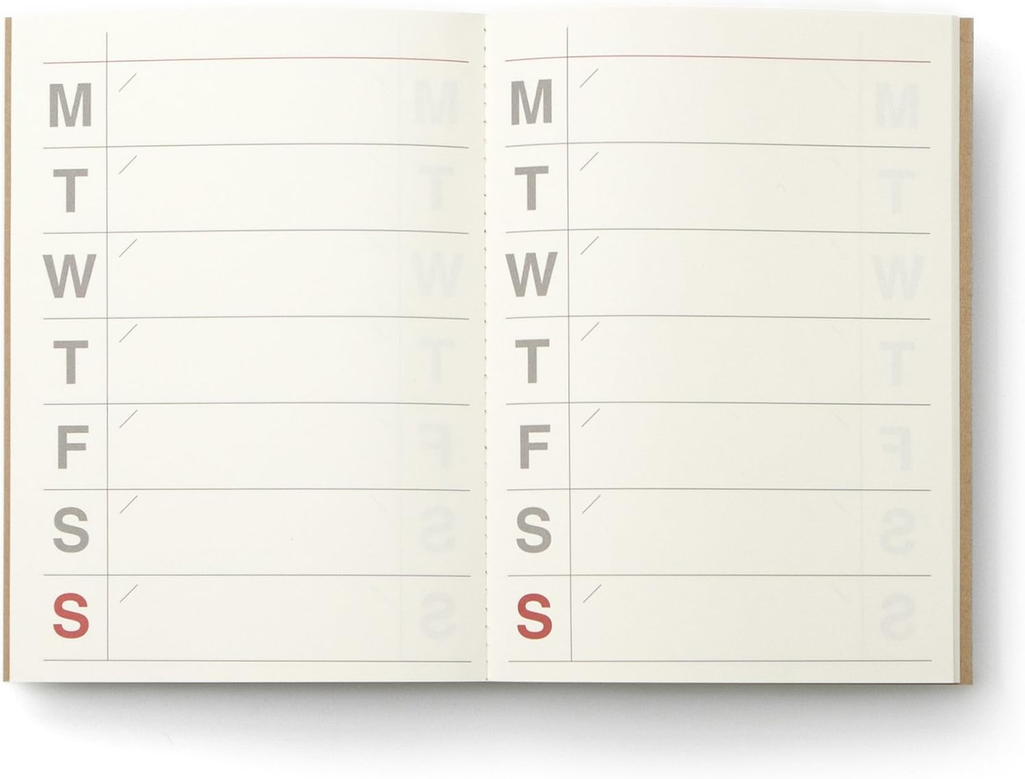 JSTORY Big Personal Wide Spaces Weekly Planner 28 Sheets Kraft image number 6