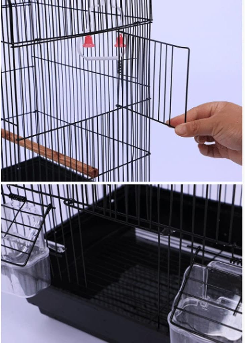 Bird Cage 23" Bird Cage Open Top Medium Small Parrot Parakeet Bird Cage for Cockatiel Sun Parakeet Green Cheek Conure Budgie Finch Canary for Small Exotic Birds and Canaries Garden Decor image number 6
