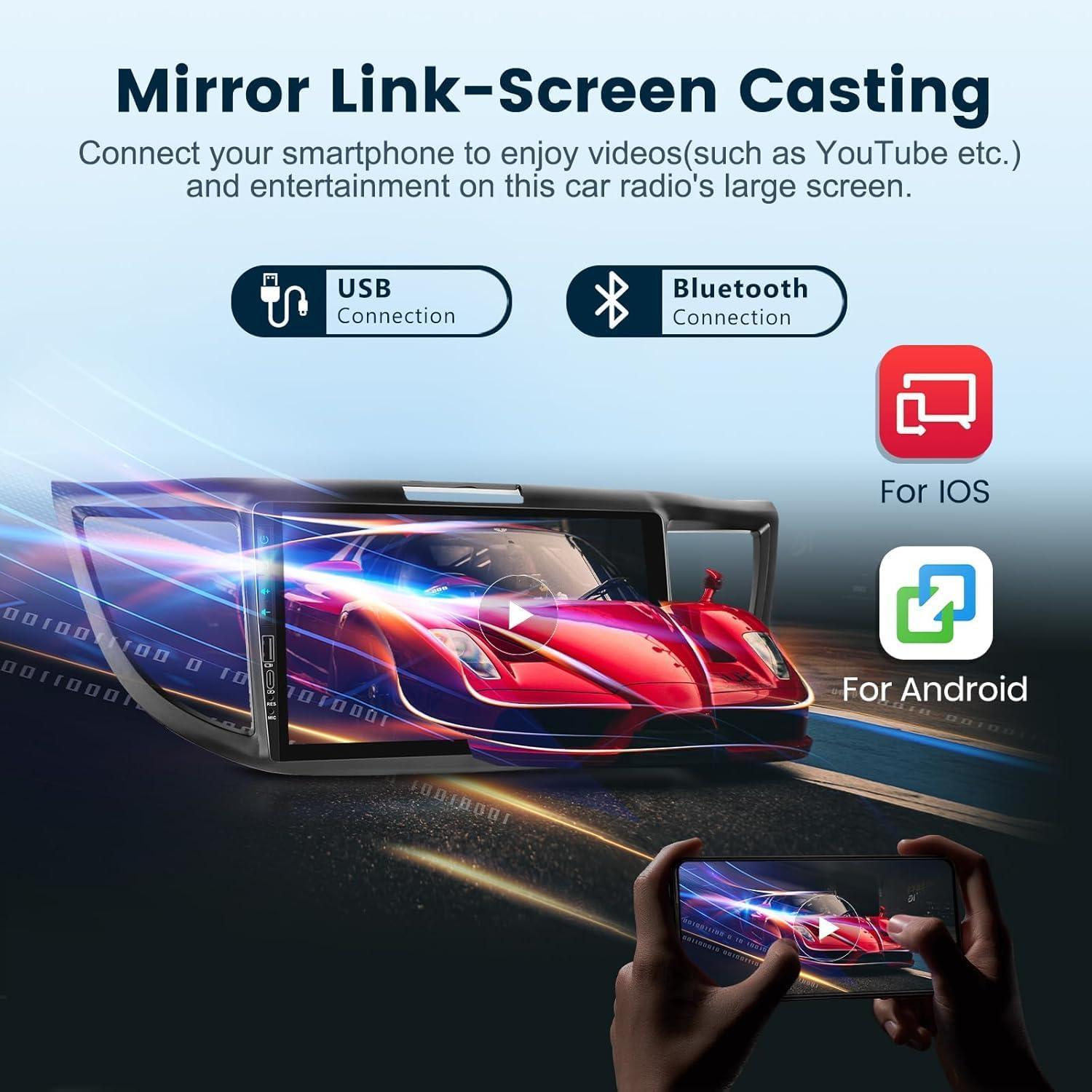 2G+64G Car Radio Stereo for Honda CRV 2012-2016, Wireless Carplay/Android Auto 9 Inch HD Touch Screen Android 13 Head Unit GPS Wifi Bluetooth Type-C/Usb EQ HD Backup Camera image number 2