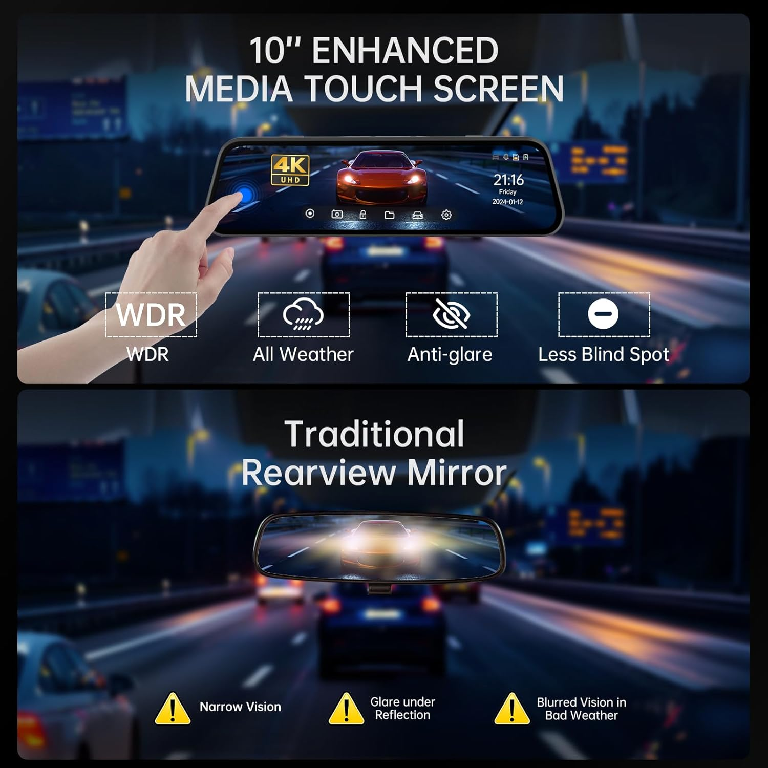 4K View Mirror Camera Front and Rear image number 1