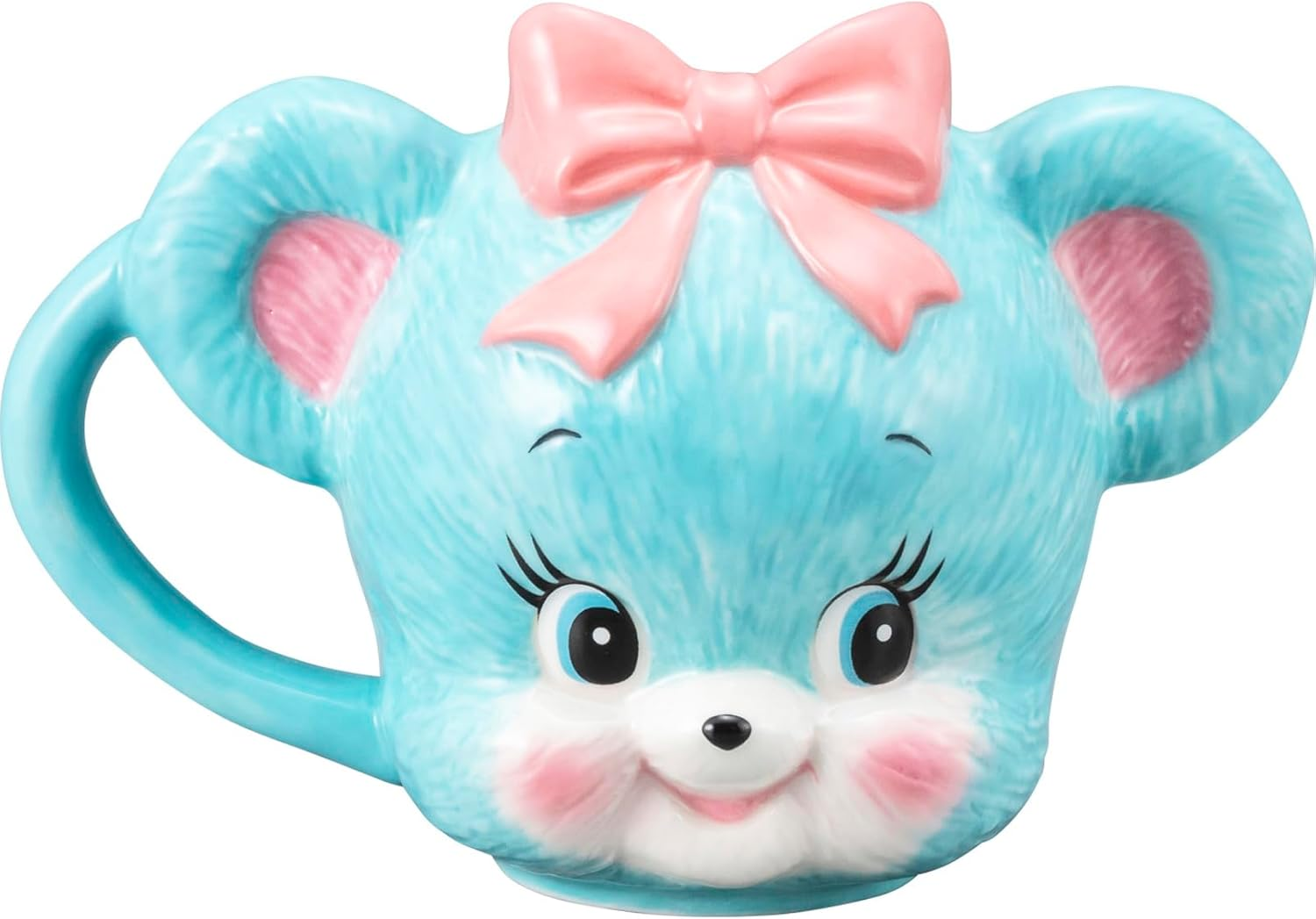 Swimmer SAN4735-4 3D Face Mug, Approx. 5.5 X 4.3 Inches (14 X 11 Cm), 7.8 Fl Oz (200 Ml), Fluffy, Dishes, Miscellaneous Goods, Swimmer Goods, Birthday Gift, White, Yellow