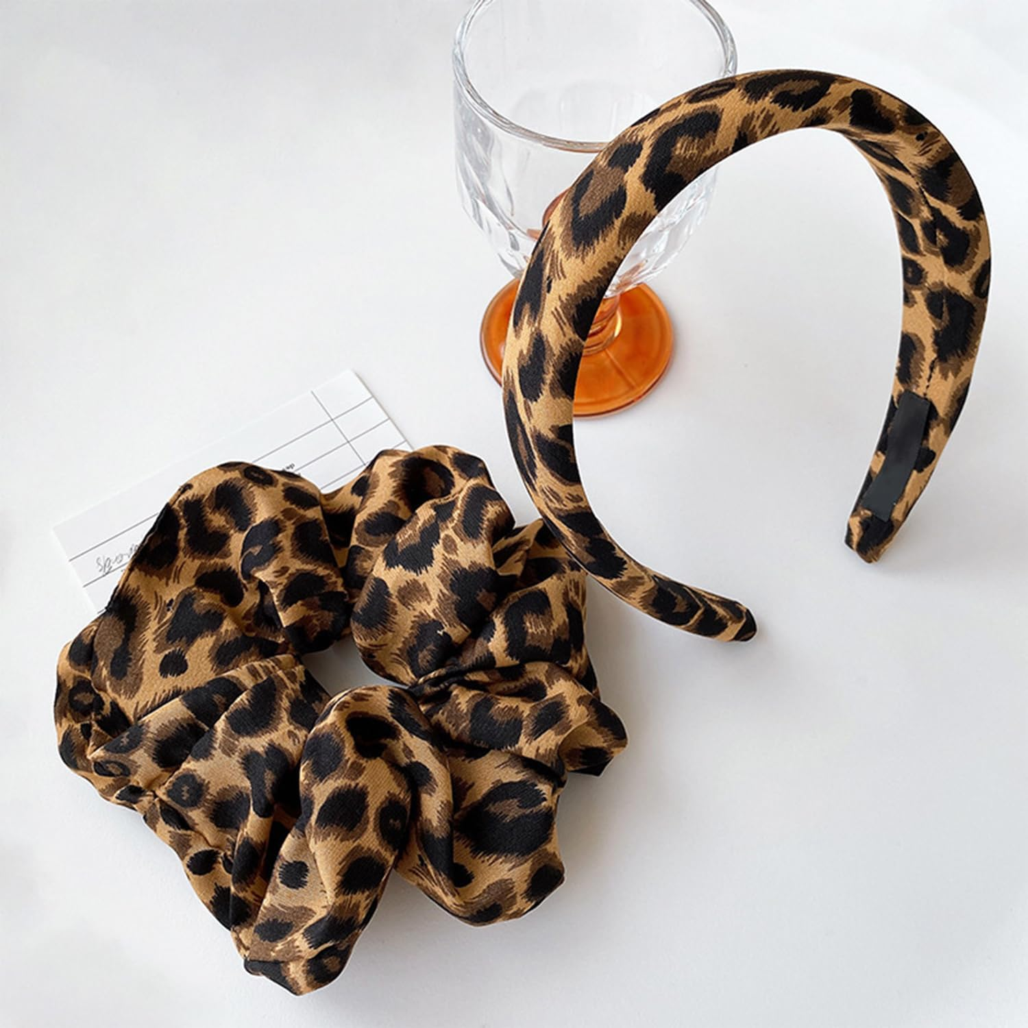 3 Pieces Leopard Print and 1 Piece Leopard Print Hair Ring, Retro Hair Accessories, Non-Slip Headband, Fashionable and Versatile Hair Accessories, Hairstyle Accessories. image number 5