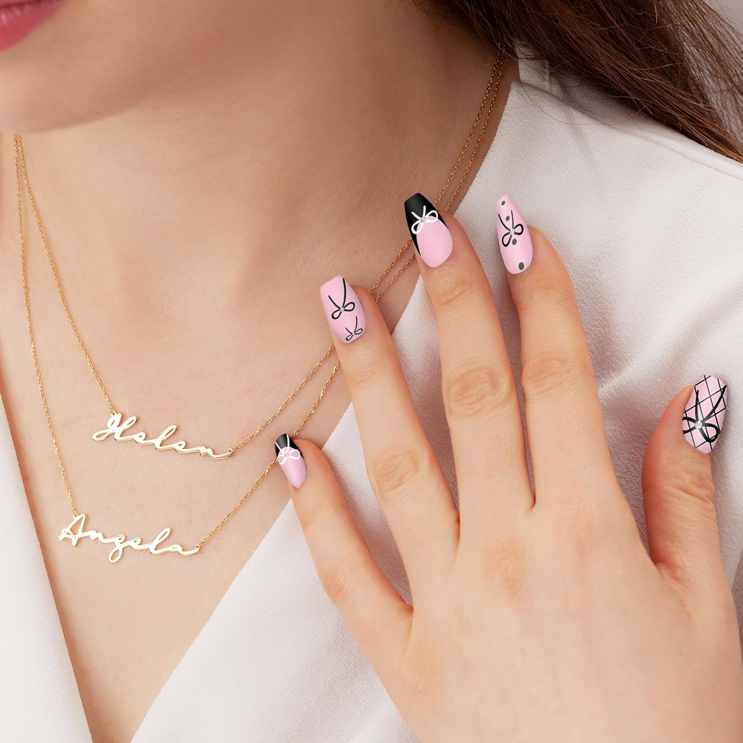 Jarthenaamcs 4Pcs Bow Nail Plates Stamping Set Heart Bear Bowknot Stamp Templates Nail Art Plates for Coquette DIY Print Manicure Salon Design image number 6