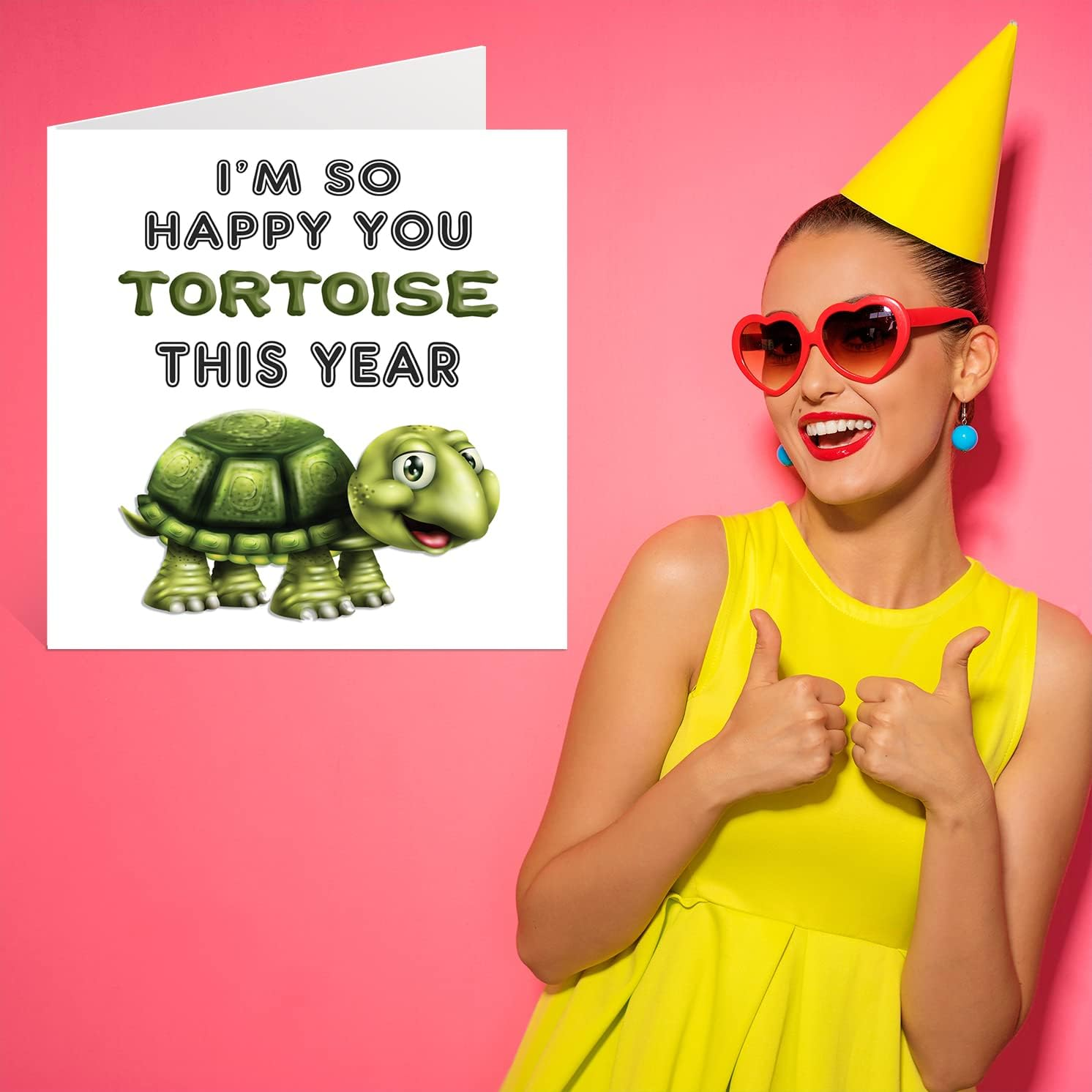 Teacher Thank You Cards - I'M so Happy You Tortoise This Year - Thankyou Cards for Teacher Her or Him, Humorous Teacher Appreciation Card, 145Mm X 145Mm Thank You Greeting Cards for Teachers Gifts image number 5