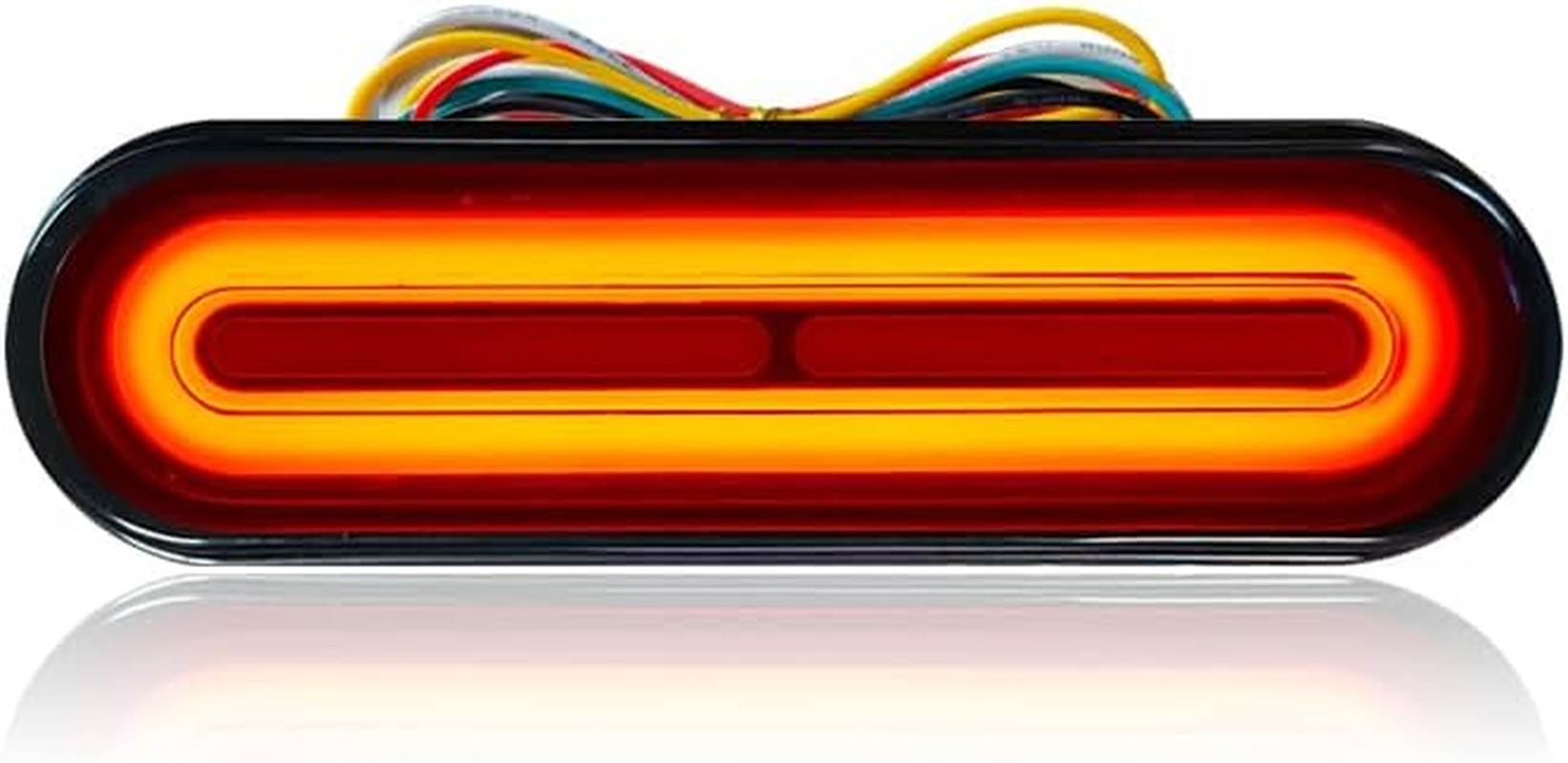 Blyilyb - 12-80V Dual Color Brake Lamp, Amber Color for Turn Signals and Red Color for Tail Light, Brake Light (Pack of 1) image number 4