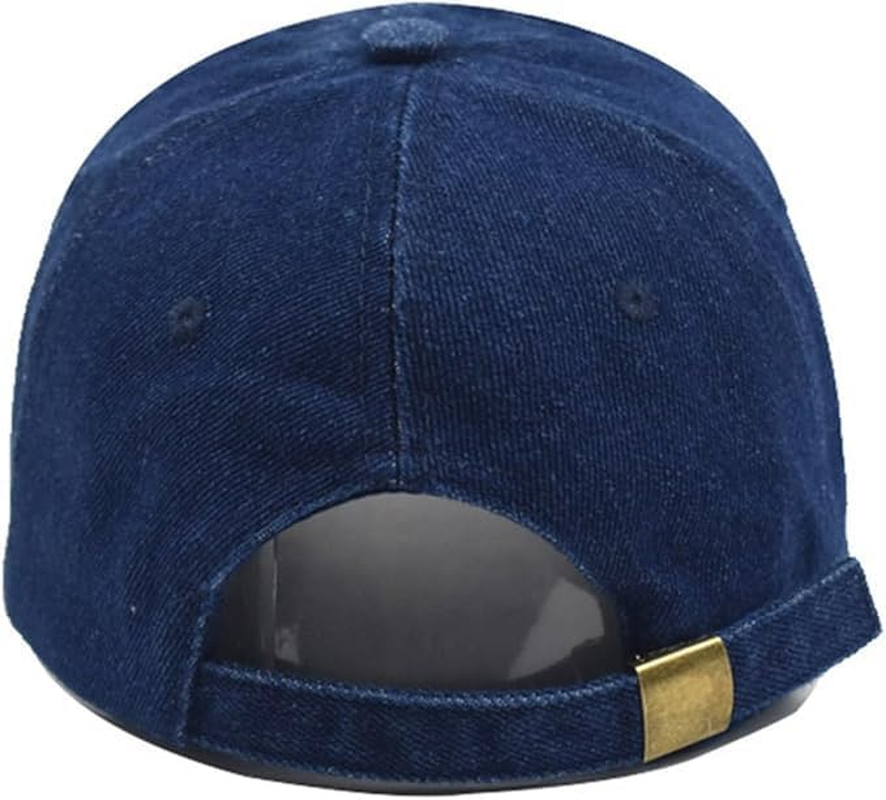 Broken Design Adjustable Unisex Washed Denim Hats Top Hats for Women Baseball Caps Baseball Hats for Men DIY Plain Hat
