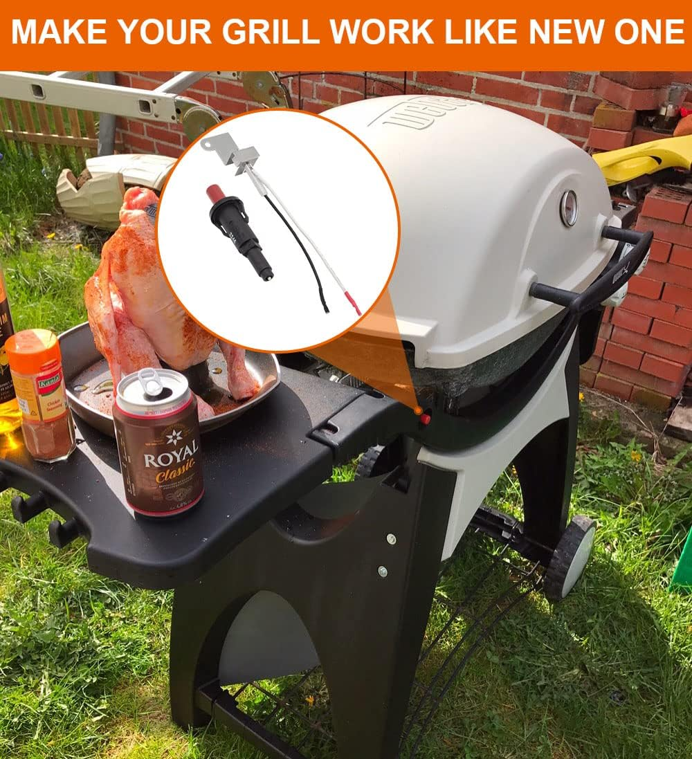 Delsbbq Grill Ignitor Kit for Weber Q300 Q3000 Gas Grills, 60092 Fire Starter Replacement Part for Weber Q300 424001 426001 Gas Grill image number 4