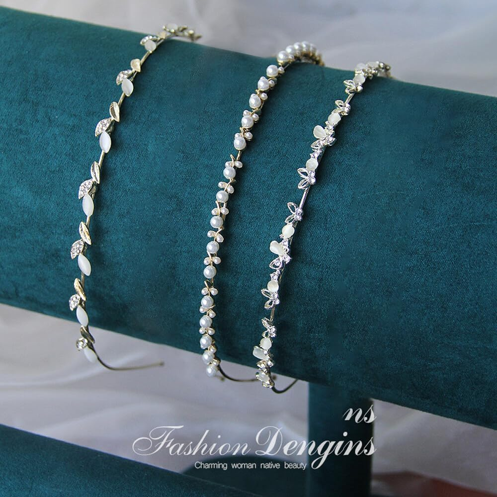 Kytpyi Rhinestone Headband, Bridal Hair Accessories, 3PCS Headband for Short Hair Long Hair, Women Girls Bridesmaid Bride Simple Elegant Tiara for Wedding Party Birthday Celebration Etc image number 5