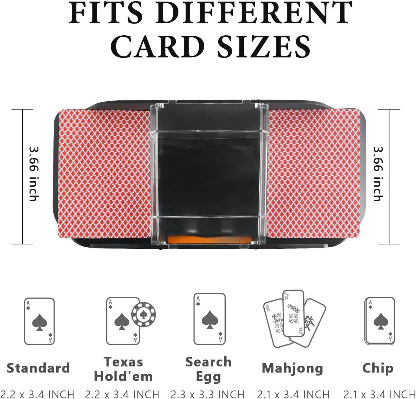 2 Decks Low Noise Card Shuffler, 2000 Mah Rapid Shuffling Automatic Rechargeable Electric Shuffler, Playing Cards, Texas Hold'Em, Poker, Home Card Games, Blackjack