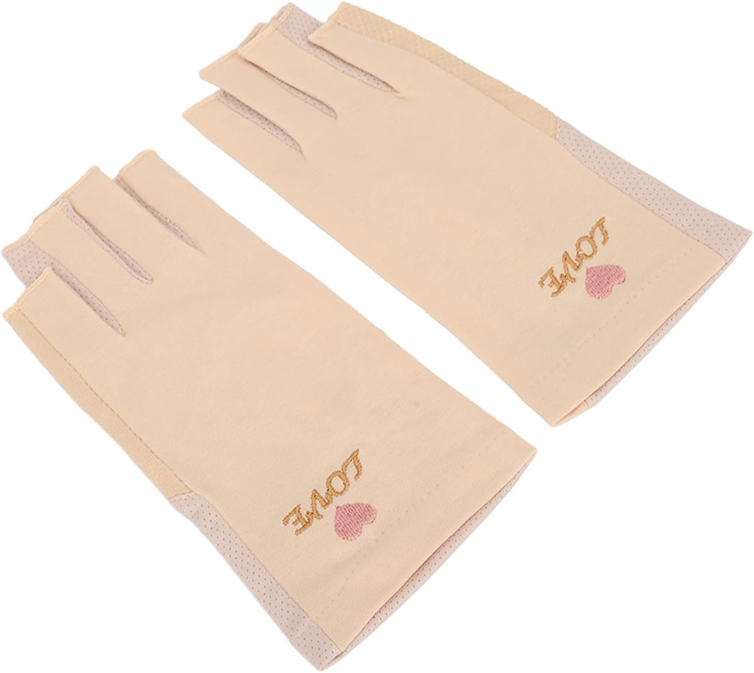 OEBUAFI Manicure Protective Cover, for UV Nail Lamp with Fine Stitching for Home Salon, Elastic and Breathable Cotton Fingerless, Suitable for Most Girls (Pale Pinkish Grey)