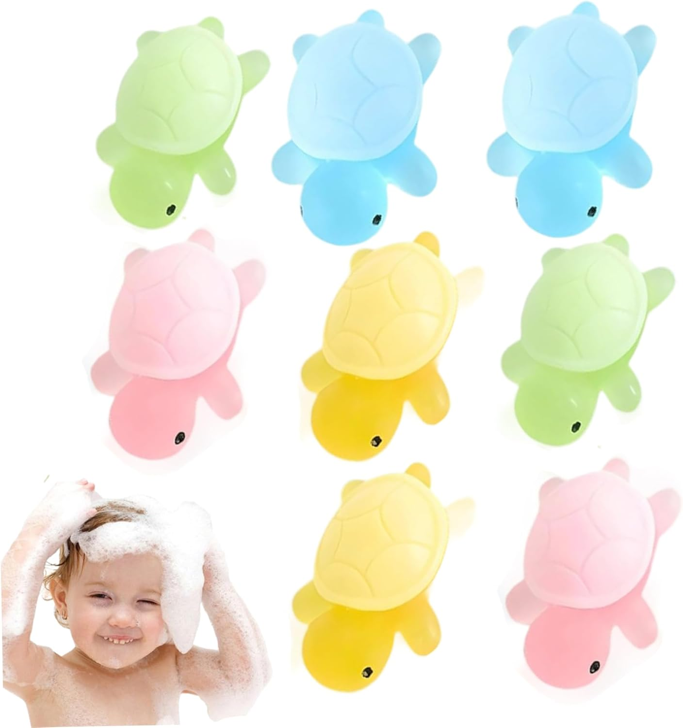 Kids Hand Soap, 8PCS Turtle Shape Baby Bath Soap, Natural Ingredients Fragrance Bathsoap Bars for Washing Hands, Face, Kids Hand, Baby Bath image number 3