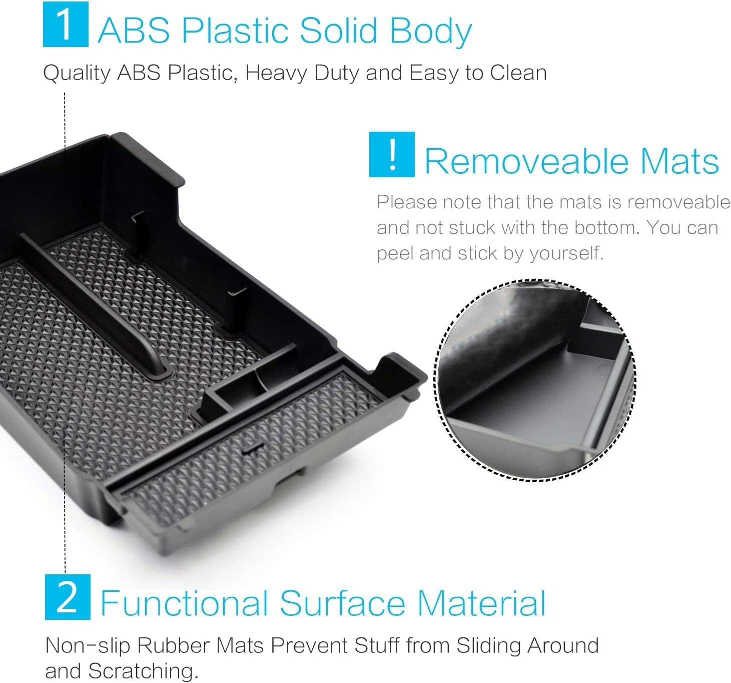 Compatible with Mazda 3 2019-2024 Accessories Center Console Tray Organizer, Armrest Secondary Storage Box image number 5