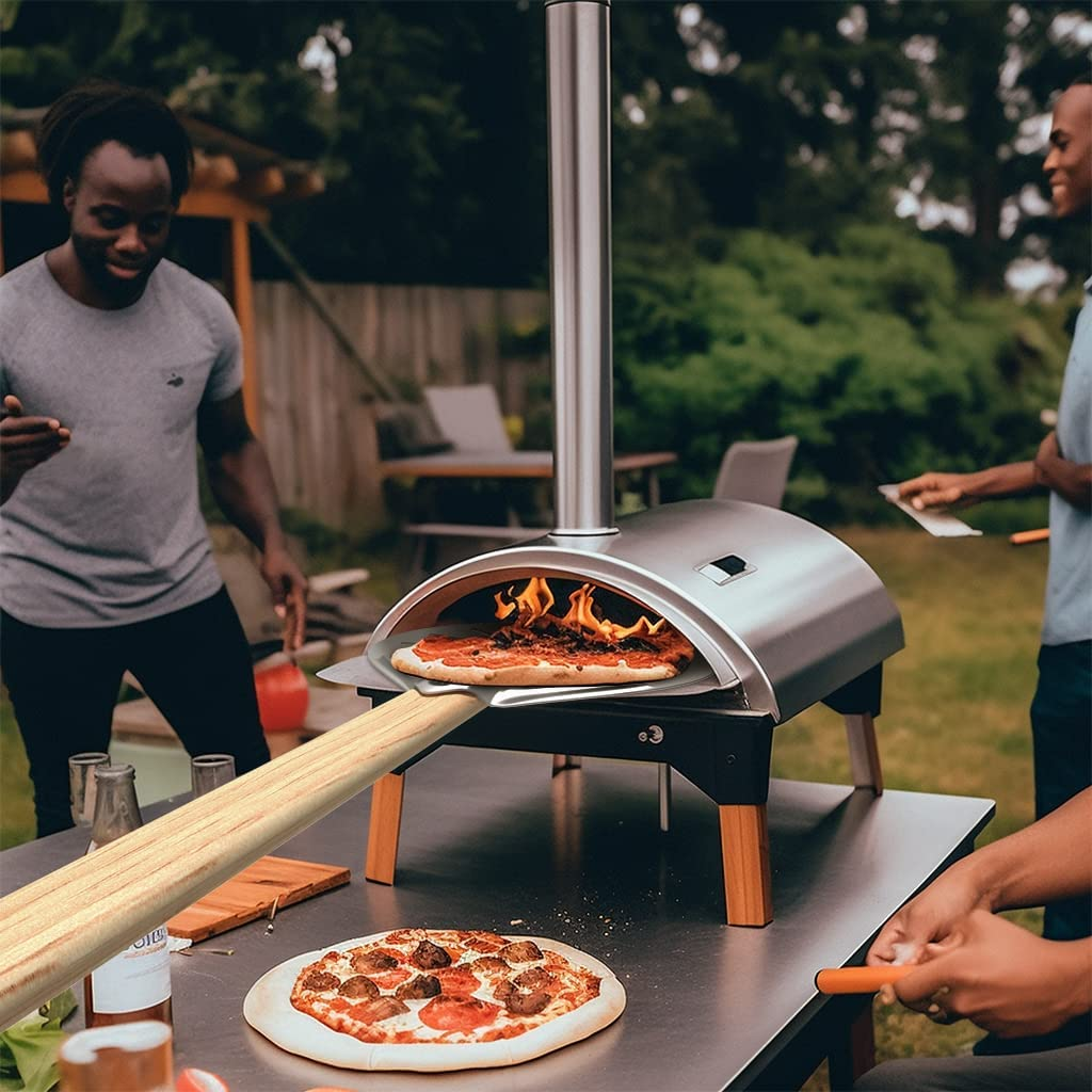 7 Inch Pizza Turning Peel,Professional Durable Pizza Peel Turner Non-Slip Aluminum Turning Paddle with 16 Inch Long Handle for Baking Homemade Pizza Bread (7 Inch, 40Cm Handle) - 7 Inch image number 4