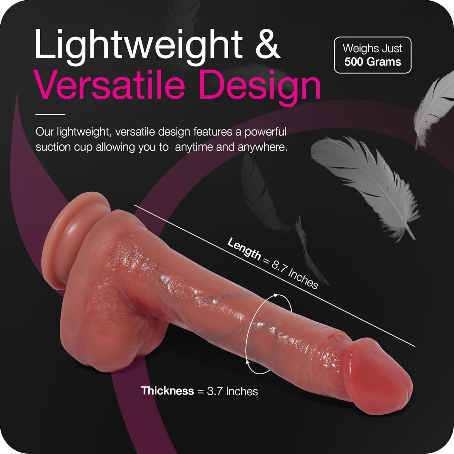 Sex Toys Thrusting Dildo Vibrator - Dildos Vibrators for G Spot, Butt Plug with 7 Thrusting & Vibrating, Adult Sex Toys Suction Cup Dildo Vibrator for Games Men Women image number 1