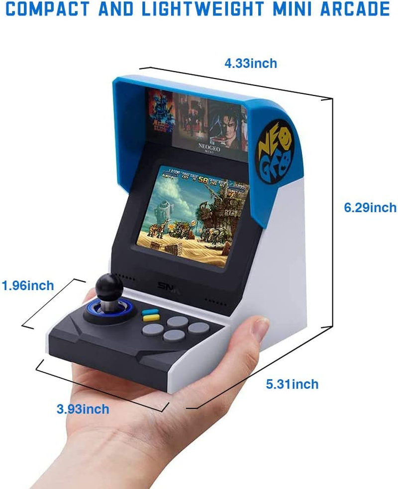 NEOGEO Mini Arcade International Version, 40 Pre-Loaded Classic SNK Games:The KING of the FIGHTERS/METAL SLUG and More, Built-In Clearly 3.5&rdquo;LCD Screen, HDMI and 2 Gamepad Ports image number 2