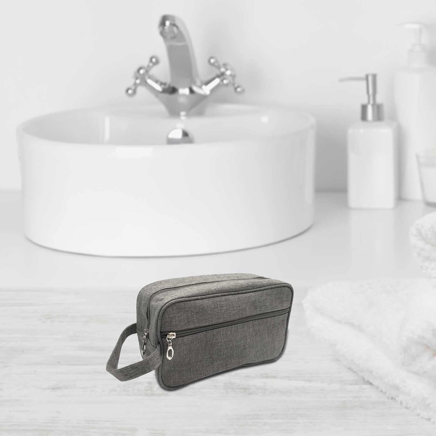 Men Toiletry Bag | Waterproof Cosmetic Travel Bag,Lightweight Toiletries Bag for Men, Shaving Bags with Handle for Toiletries, Brushes, and Tools Seta-Au Seta-Au image number 2