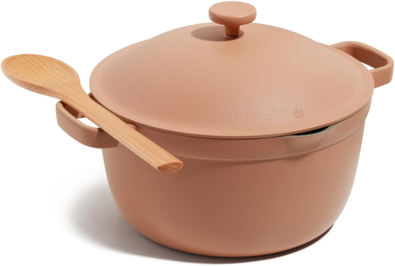 Our Place Perfect Pot - 5.5 Qt. Nonstick Ceramic Sauce Pan with Lid | Versatile Cookware for Stovetop and Oven | Steam, Bake, Braise, Roast | PTFE and Pfoa-Free | Toxin-Free, Easy to Clean | Spice