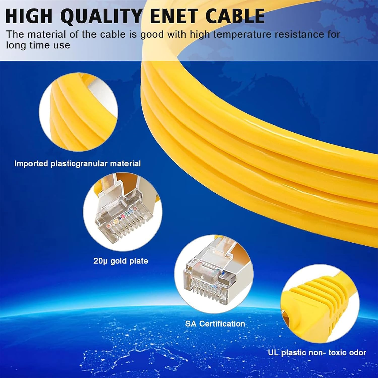 ENET OBD2 Adapter, ENET Cable Interface Cable OBD2 78.7In, Ethernet Connector Tools for BMW F-Series Coding Diagnostics image number 2