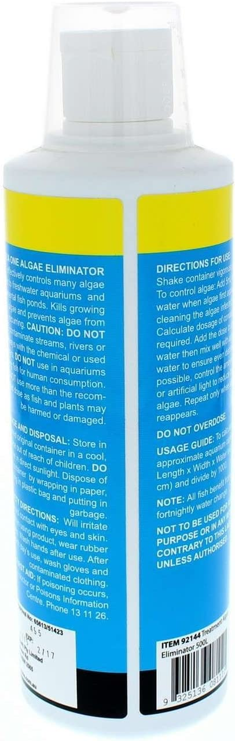 Treatment Algae Eliminator 500Ml 92144 Fish Tank Aquarium Aqua One image number 1
