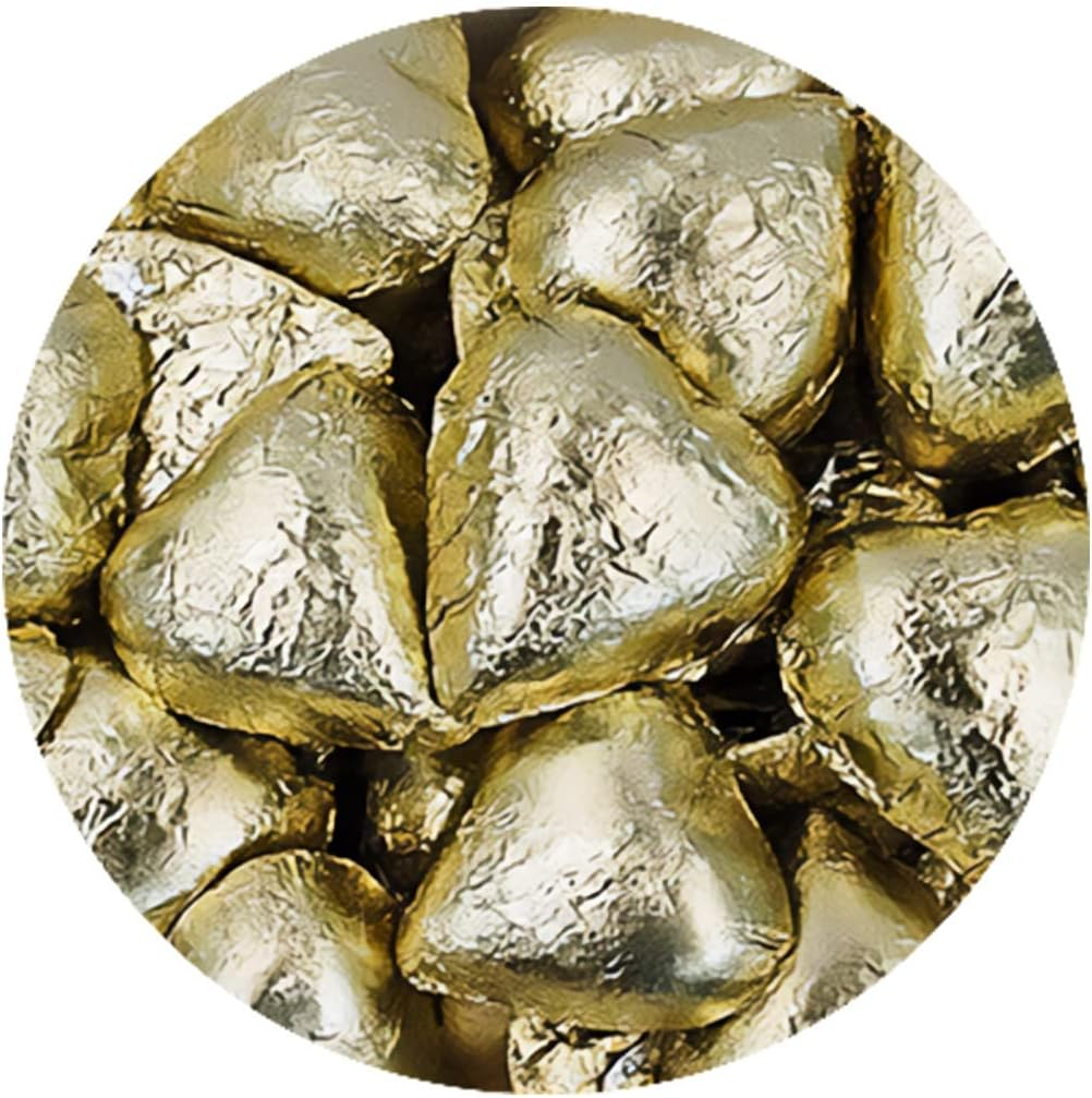Gold Chocolate Hearts 1Kg - Lolliland