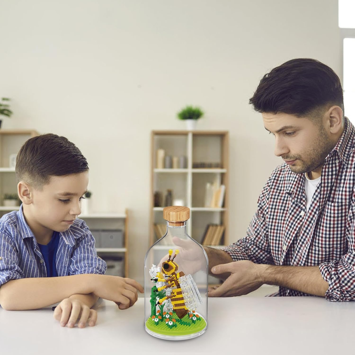 Bee Insect Building Set with Plastic Bottles, Botanical Collection for Nature Lover, Creative Gifts for Woman Kids Age 8+ on Birthday Mother'S Day(384 Pcs) image number 6