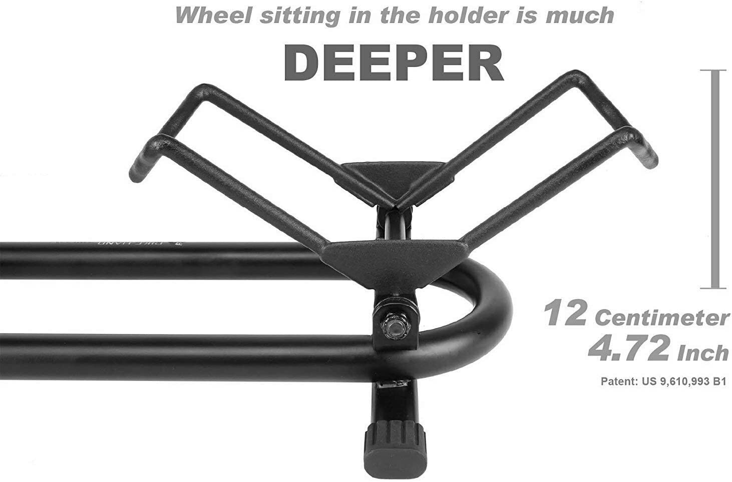 Bikehand Bike Stand Floor Parking Bike Rack - for MTB & Road Bike Storage - up to 2.4" Tire Width - Bike Rack Garage Foldable Bike Storage Rack - Durable Bicycle Stand image number 1