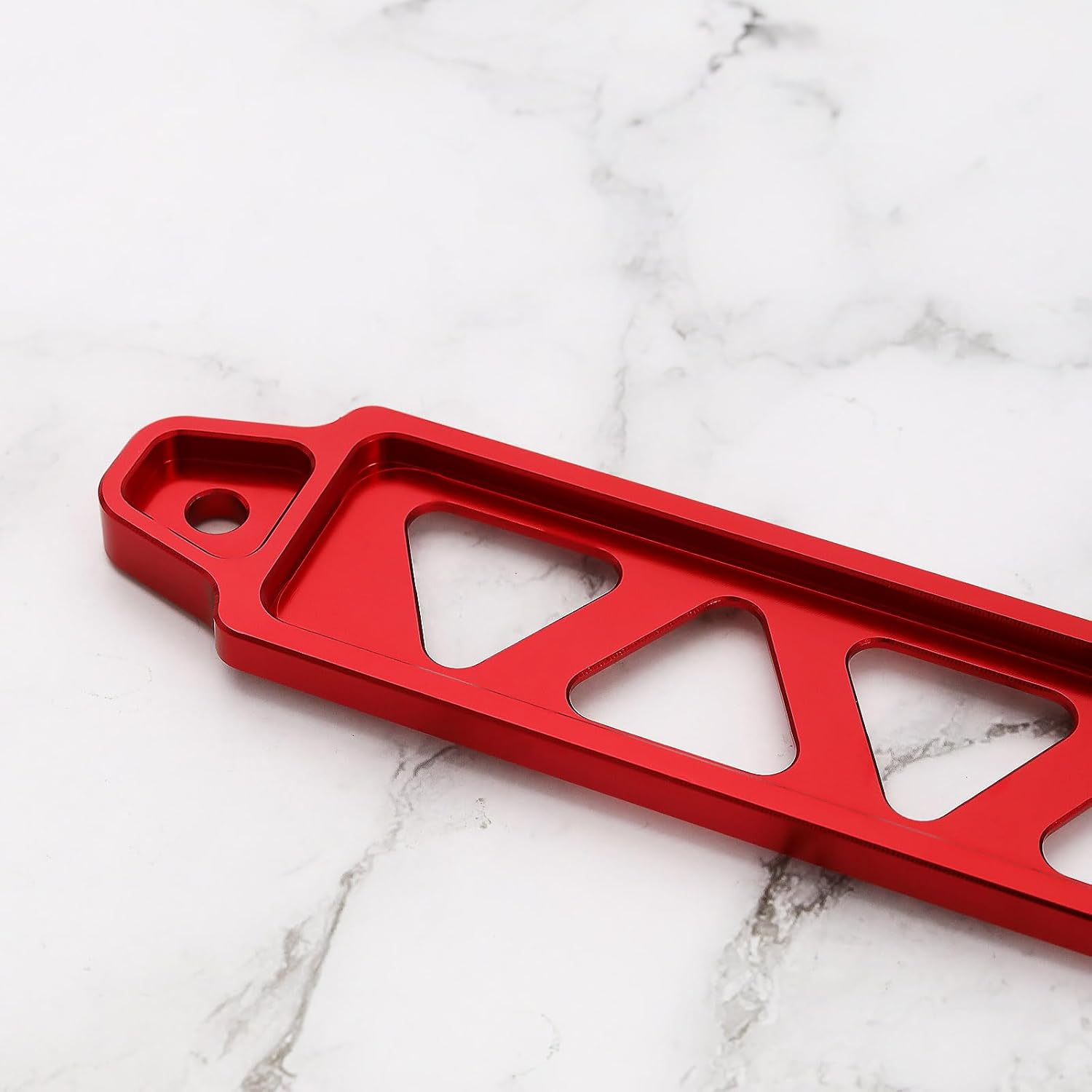 1 Set Five Holes Triangle Fixing Bracket Five Holes Triangle Stand Car Battery Holder Car Battery Retaining Bracket Automotive Battery Tie down Bracket, Red image number 6