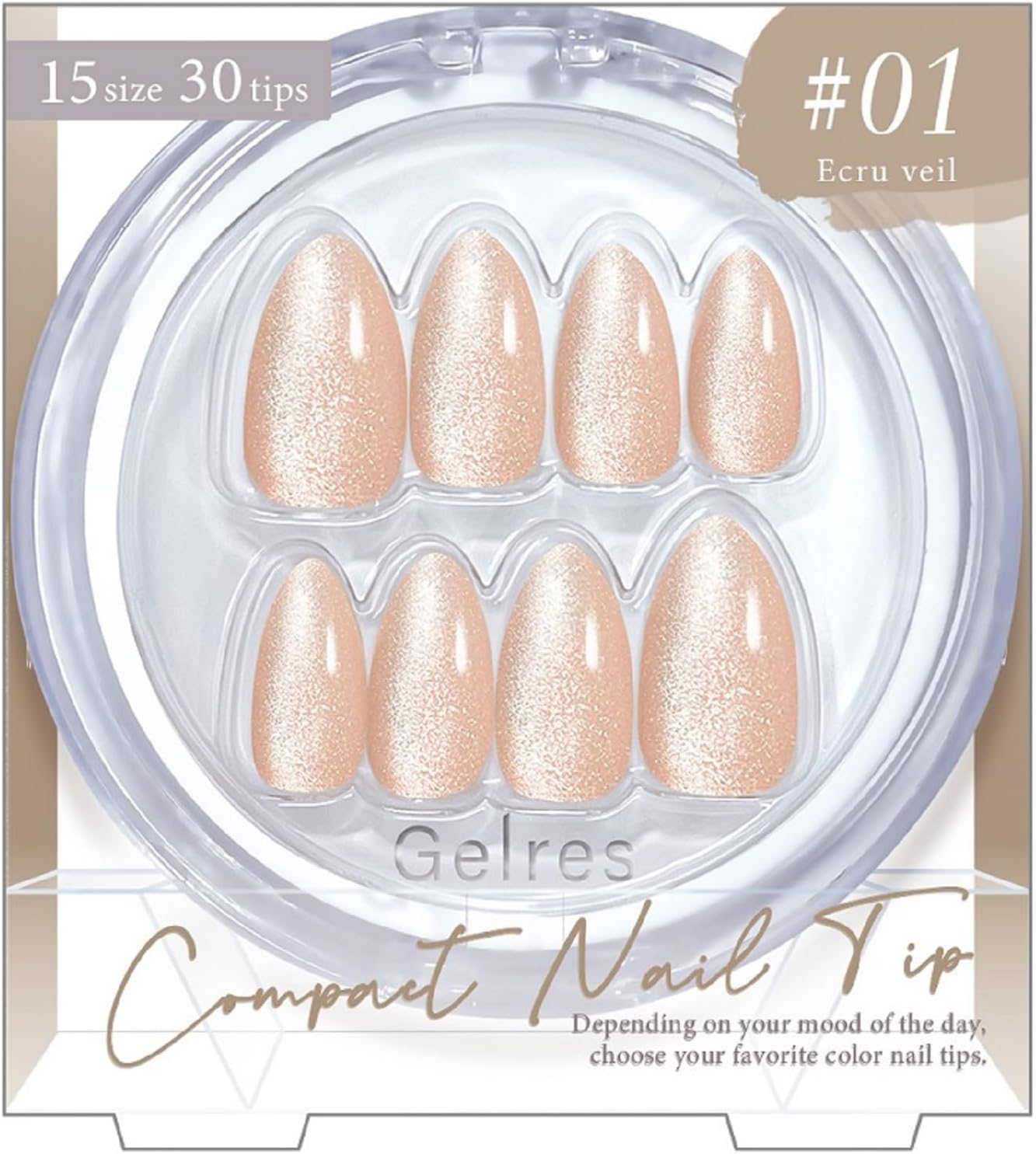 ST Geris Compact Nail Tip GCN 1301 Ecrubert (Pack of 30)