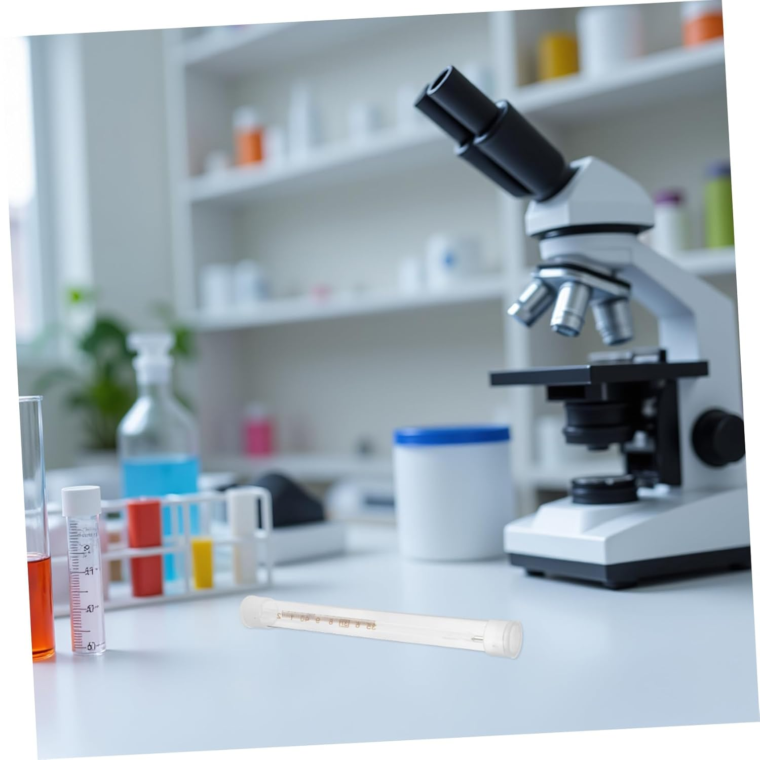 10Pcs Transparent Plastic Thermometer Storage Tubes Portable Protective Case for Thermometers Dustproof Compact Organizer for Travel Home and Clinic image number 6