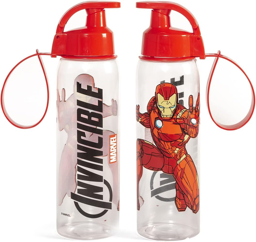 Home Avengers Plastic Water Bottle, Lt 0.5, Bottle with Hook, Reusable, Practical and Convenient, Multicolor, 0.5 Lt