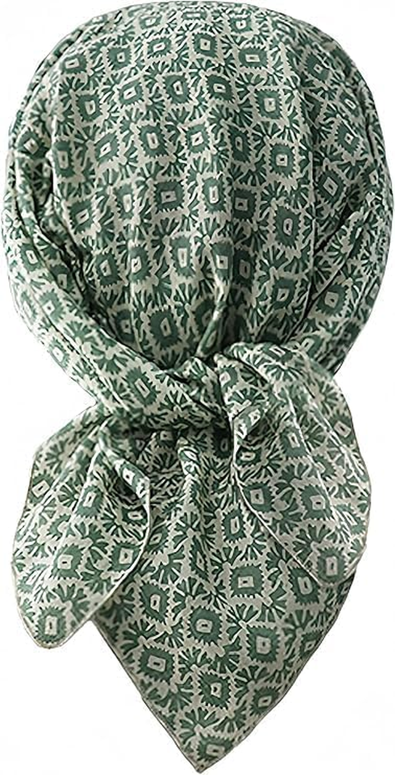 Bandanas for Women Men Headband Soft Cotton Head Scarf for Hair Wraps Multi-Purpose 21" Square Floral Bandana