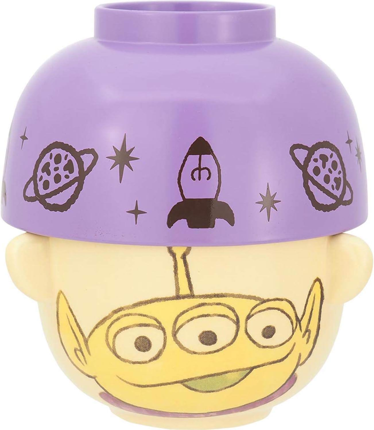 Sunart Co., Ltd. SAN3078-3 Disney Pixar Toy Story Alien (Crayon Touch) Soup Bowl and Rice Bowl Set, Approx. 10.6 Oz (300 G)